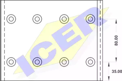 Комплект колодки тормозной накладки ICER 21 9934 00